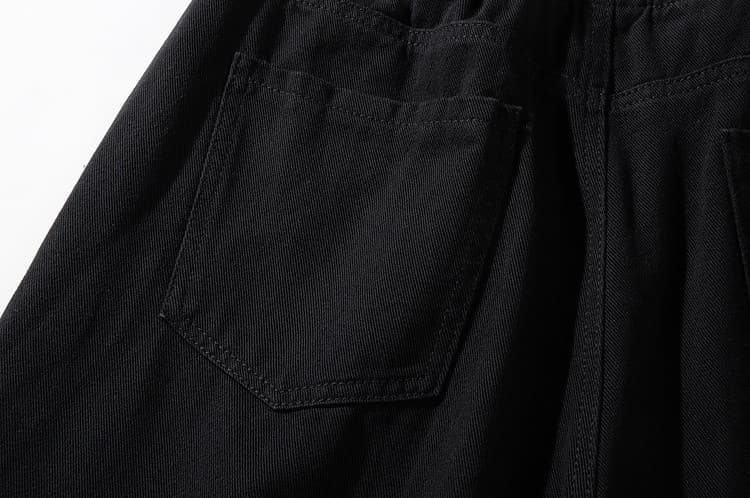 メンズ 黒 ファッション 黒無地ハーフパンツ男性夏用ゆったりカジュアル