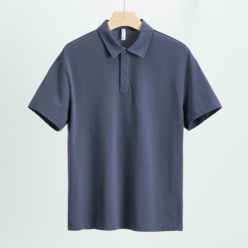 メンズ 黒 ファッション すっきりシルエット ワイドポロシャツ