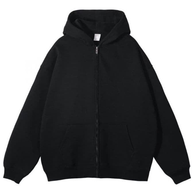 メンズ 黒 ファッション パーカー シンプル ジップアップ フーディ