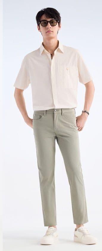 メンズ 黒 ファッション パンツ 上質シルエット スタンダードパンツ
