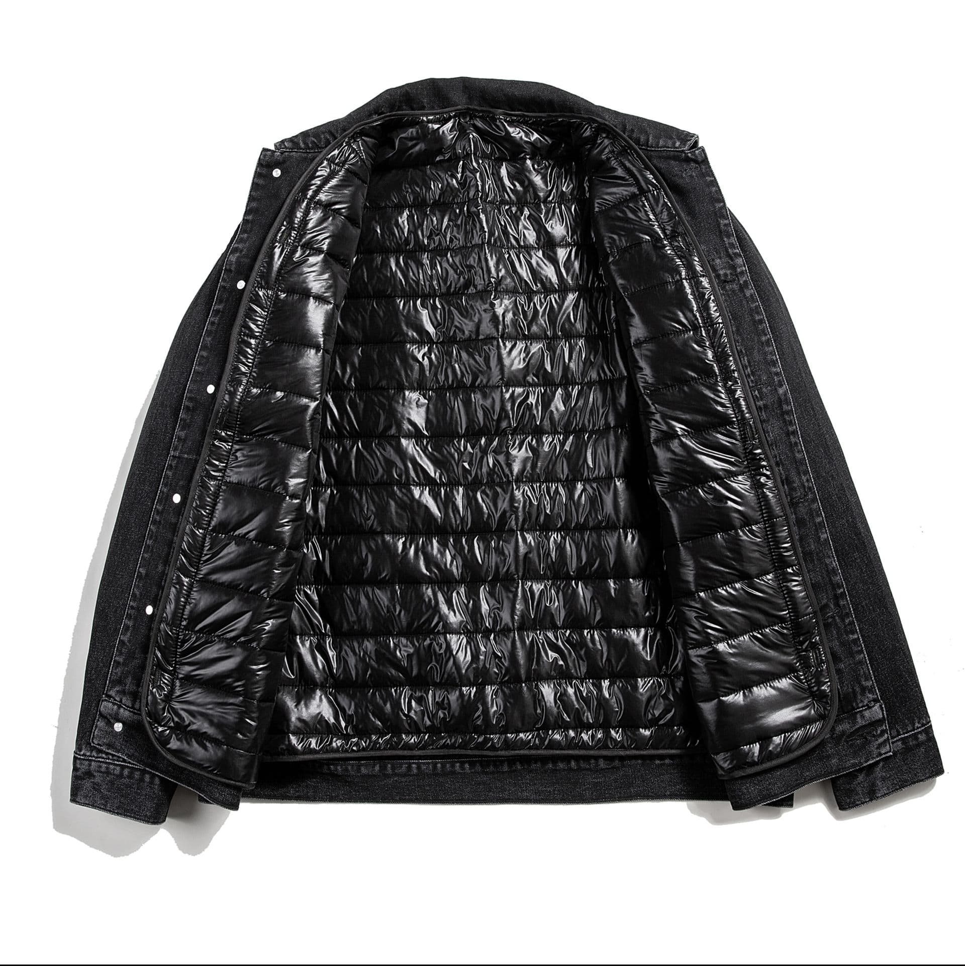メンズ黒ファッション ジャケット ストリート系デニム