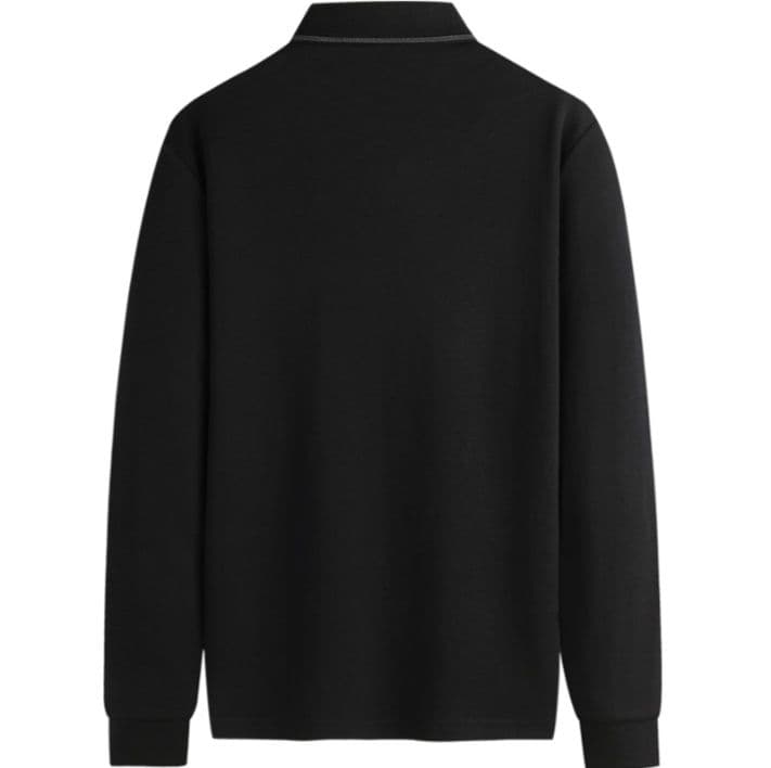 メンズ黒ファッション ポロシャツ 上質なシルエット