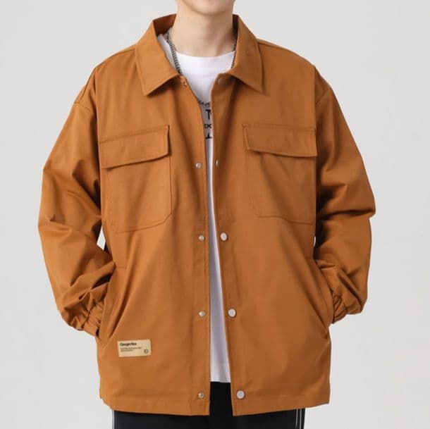 メンズ 黒 ファッション 現代工装ワークジャケット