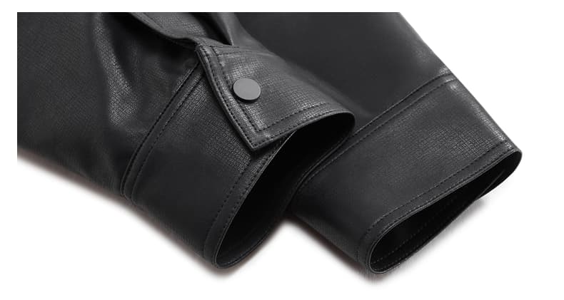 メンズ黒ファッション ジャケット クラシックレザーブルゾン