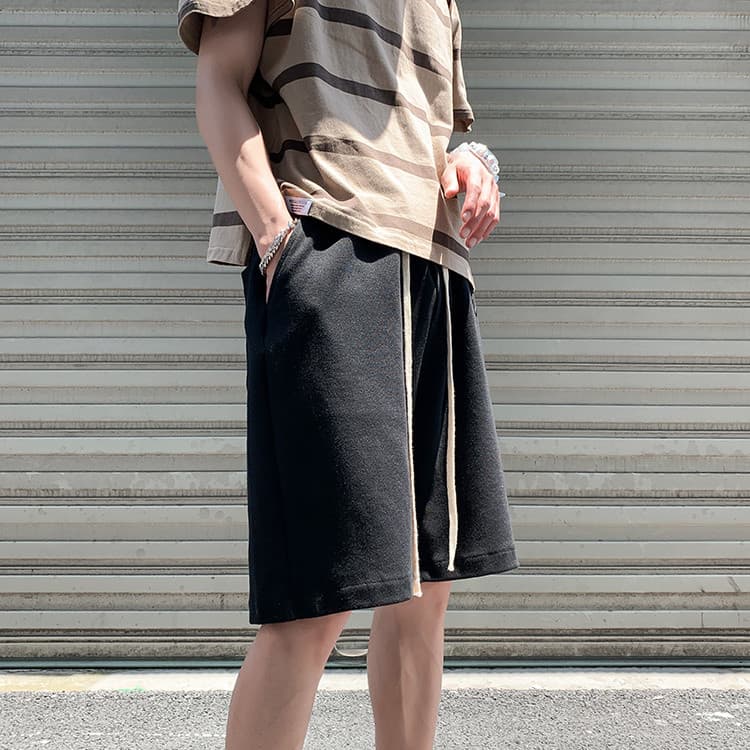 メンズ 黒 ファッション メンズ ショートパンツ 黒 ゆったり 大きいサイズ 薄手