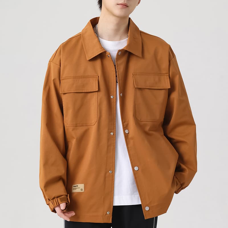 メンズ 黒 ファッション 現代工装ワークジャケット