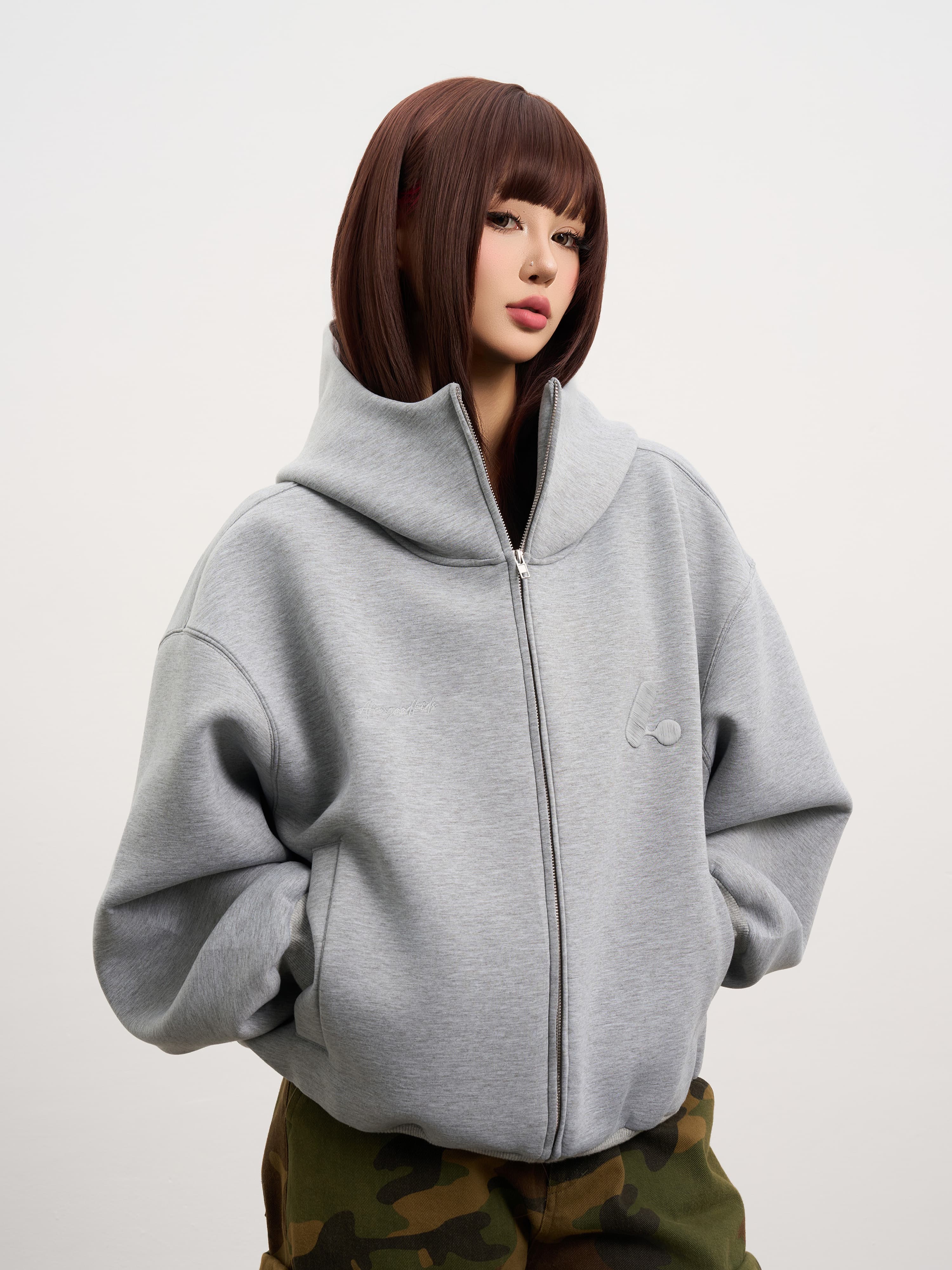 メンズ 黒 ファッション パーカー ワイドシルエット立体フードパーカー