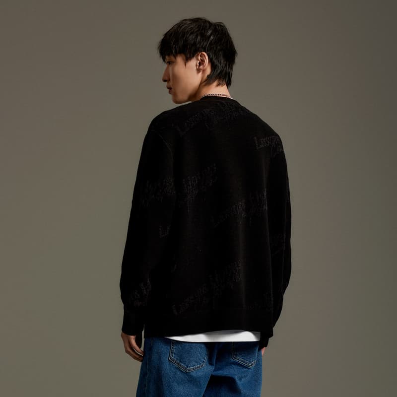 メンズ黒ファッション カーディガン シンプル上質
