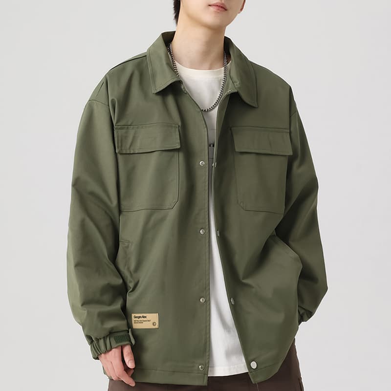 メンズ 黒 ファッション 現代工装ワークジャケット