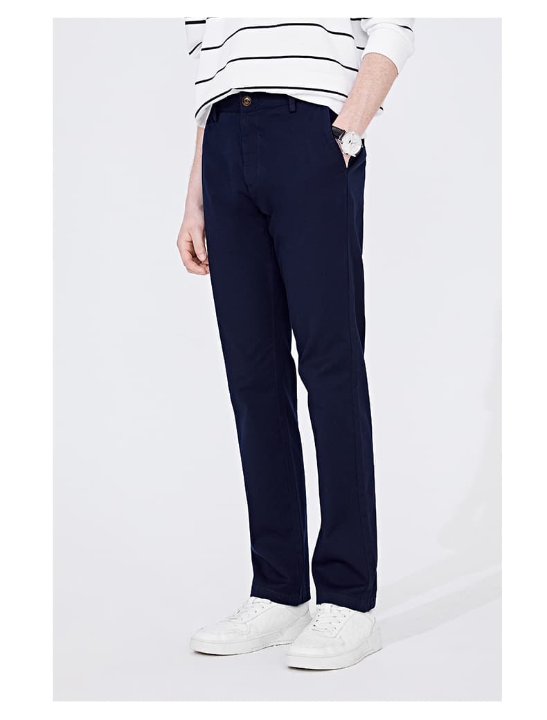 メンズ 黒 ファッション パンツ すっきりとしたシルエットのスラックス