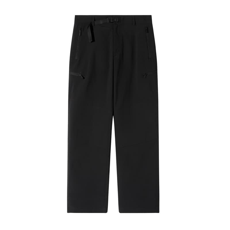 メンズ黒ファッション パンツ ストレートシルエット リラックスパンツ