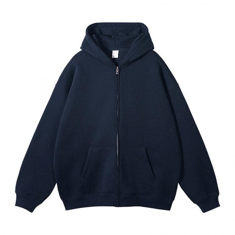 メンズ 黒 ファッション パーカー シンプル ジップアップ フーディ