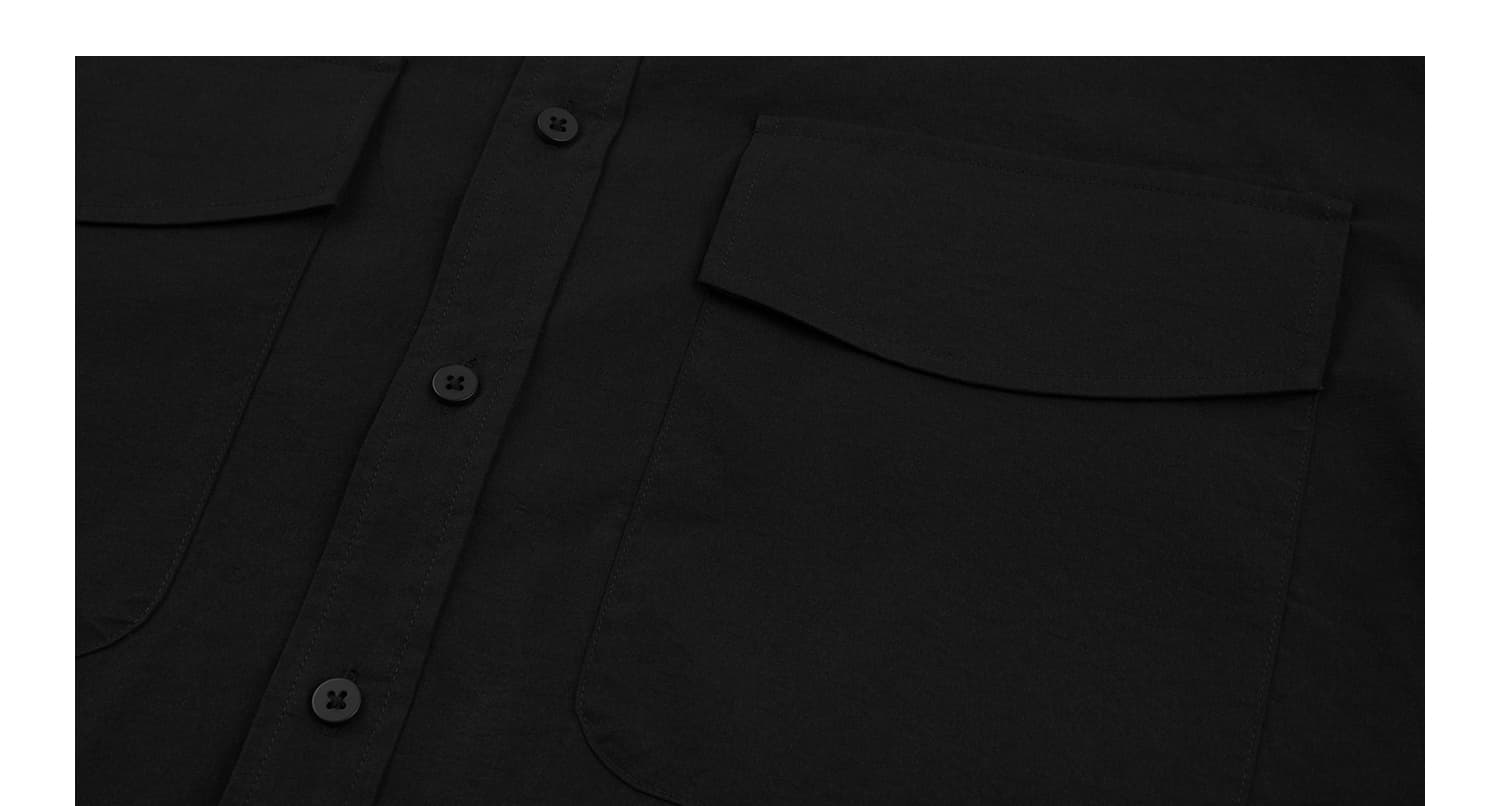 メンズ 黒 ファッション シャツ シルエット際立つ洗練シャツ