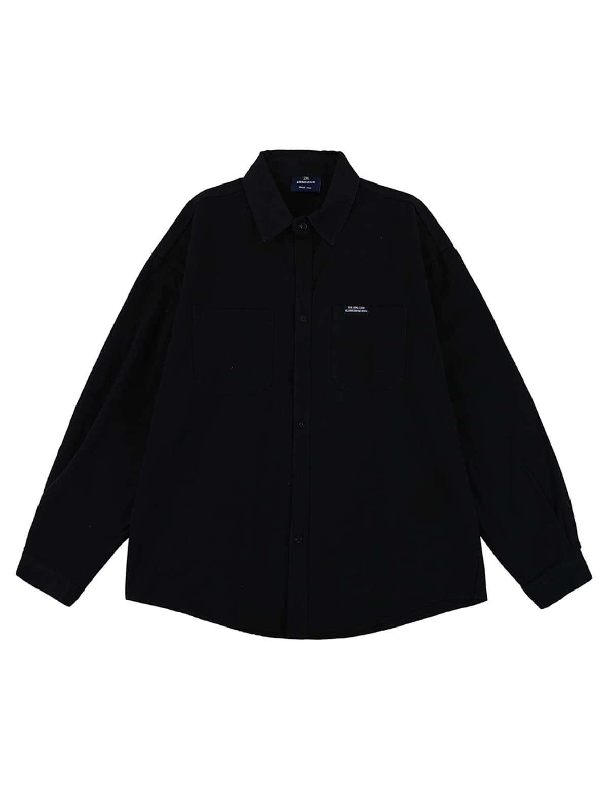 メンズ黒ファッション ジャケット ゆったりシルエット