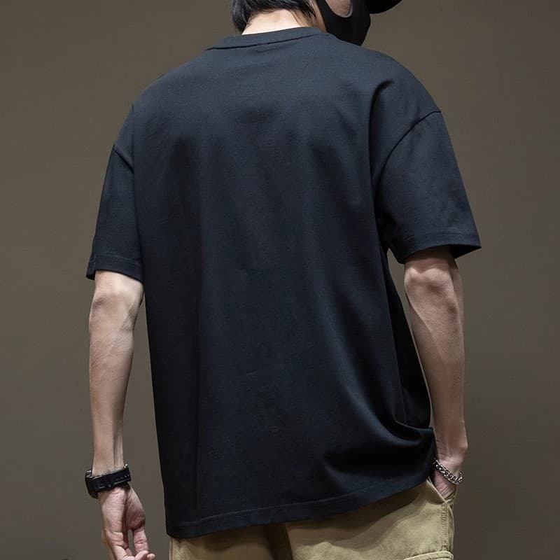 メンズ 黒 ファッション 立体エンボス加工クラシックシャツ